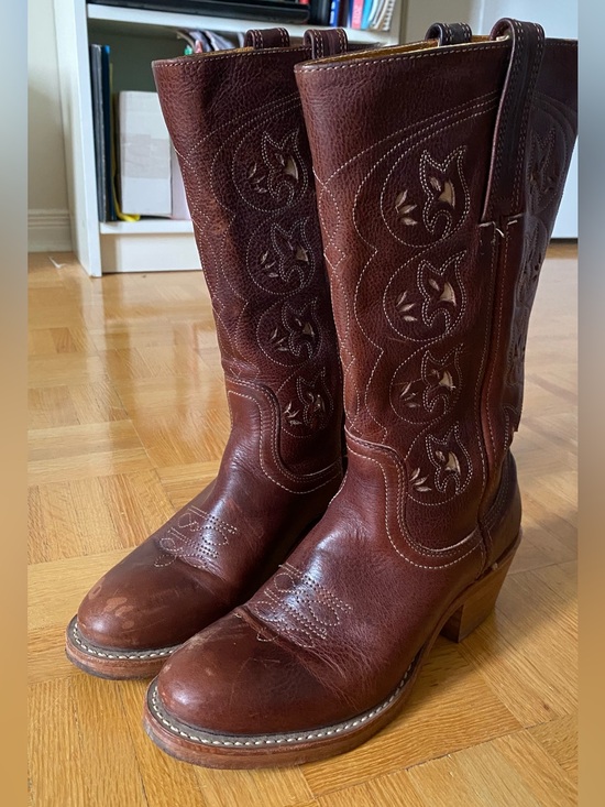 Frye Shoes - Frye Women's Brown Leather Cowboy Boots
